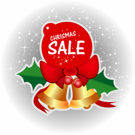 Christmas sale price tagのイラスト素材