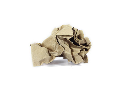brown crumpled paper の写真素材