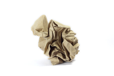 brown crumpled paper の写真素材