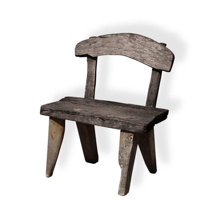 unique wooden chairの写真素材