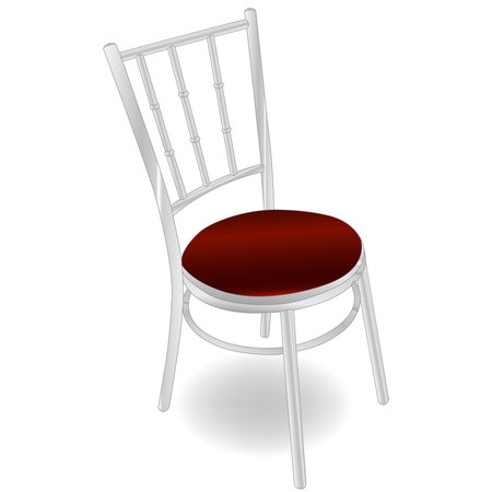 red metal chair のイラスト素材