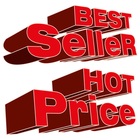 best seller and hot price logo のイラスト素材