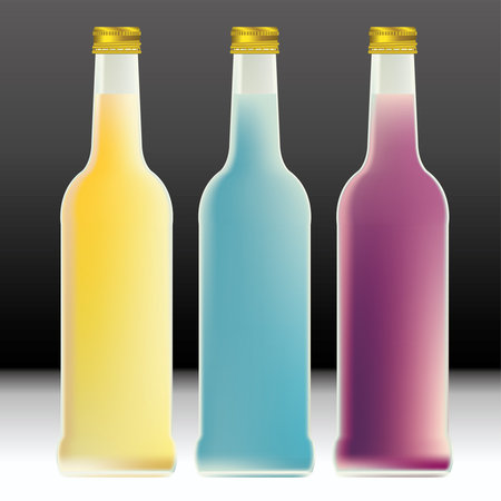 blank soda bottlesのイラスト素材