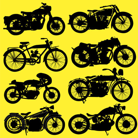 Vintage Motorcycle motorbike vectorのイラスト素材