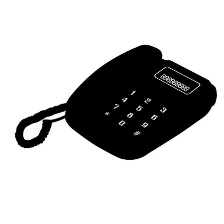 office phone silhouetteのイラスト素材
