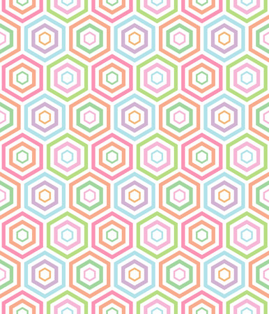seamless pastel hexa pattern backgroundのイラスト素材