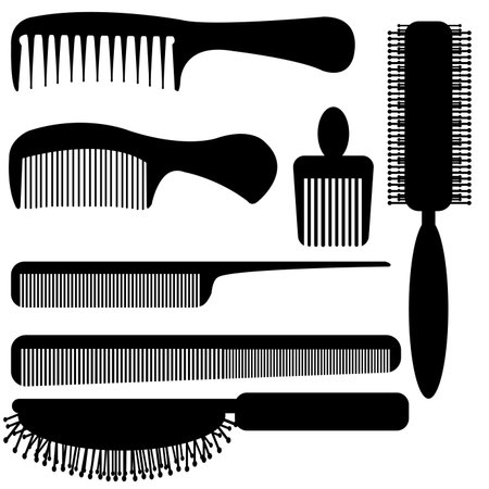 comb silhouette  vectorのイラスト素材