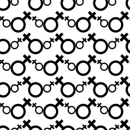 Seamless Female Symbol Pattern Background のイラスト素材