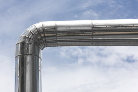 big metal tubesの写真素材
