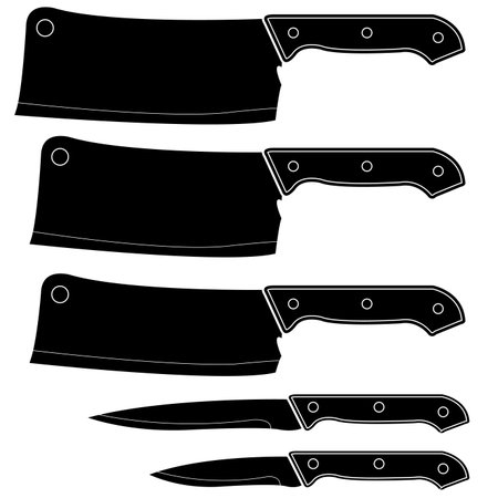 Kitchen knife Silhouette vectorのイラスト素材