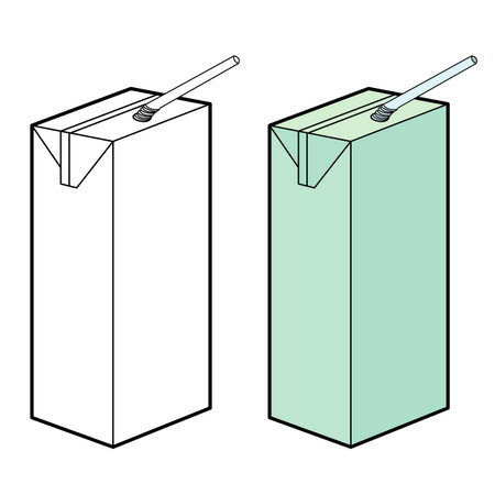 milk box vectorのイラスト素材