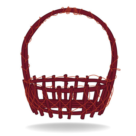Wicker Basket Vectorのイラスト素材
