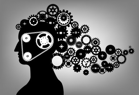 abstract gear hair  vectorのイラスト素材