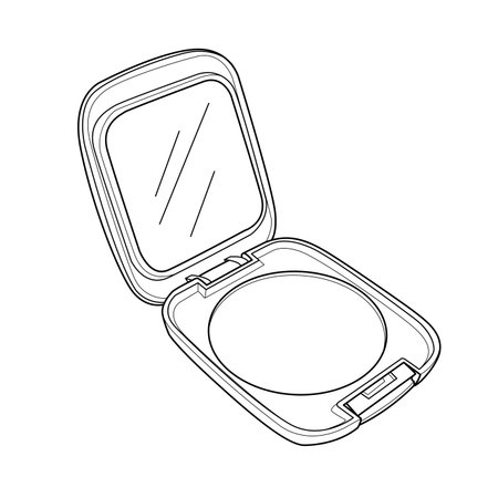 powder puff out line vectorのイラスト素材