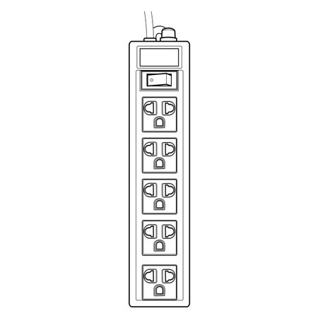 plug sockets outline vectorのイラスト素材