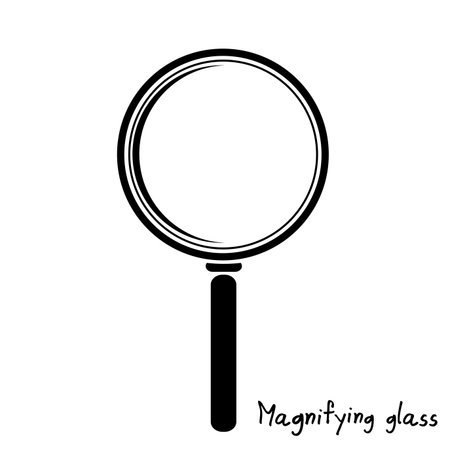 Magnifying glass vectorのイラスト素材
