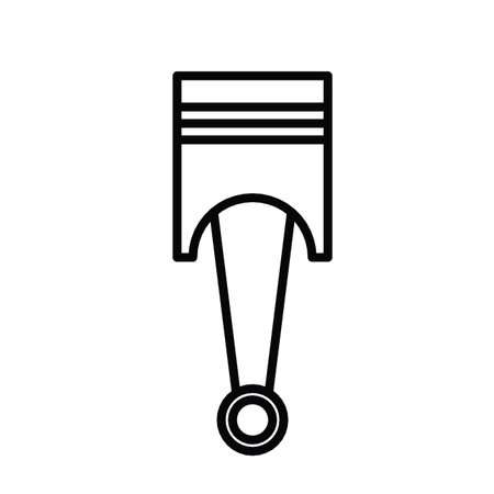 piston outline vectorのイラスト素材