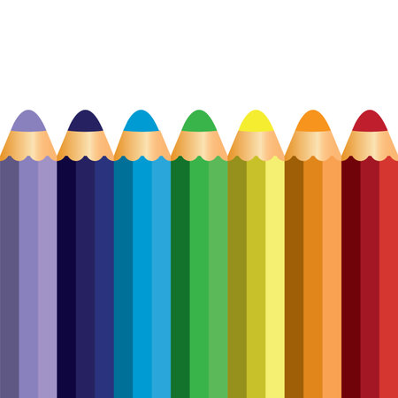 colorful pencil vectorのイラスト素材