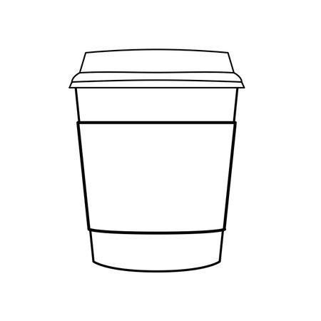 coffee cup outline vectorのイラスト素材
