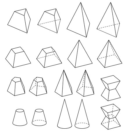 solid  geometry vectorのイラスト素材