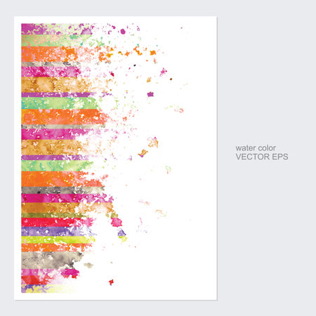 cards with watercolor design vectorのイラスト素材