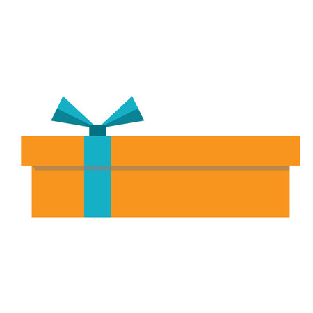 orange gift  box icon vectorのイラスト素材