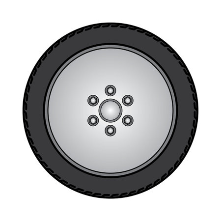 tires and wheels Vector Illustrationのイラスト素材