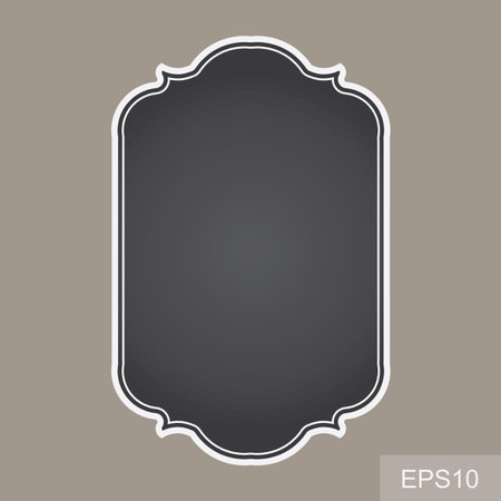 blank vintage frames. Gift tags. Paper labels. Flat design. isolated vectors.のイラスト素材