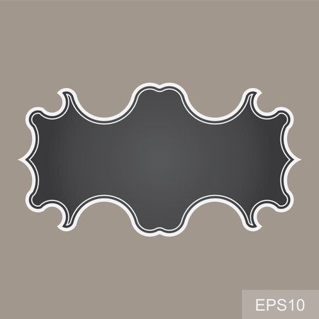 blank vintage frames. Gift tags. Paper labels. Flat design. isolated vectors.のイラスト素材