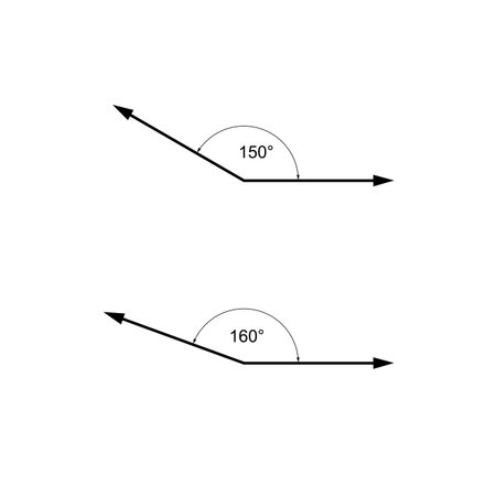 Angles in Degrees , Geometry math signs symbolsのイラスト素材