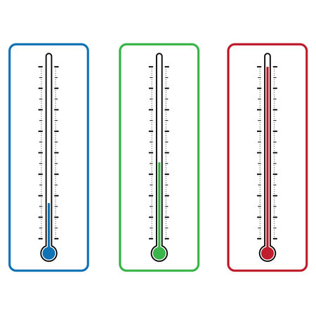 thermometers on white background vector illustrationのイラスト素材