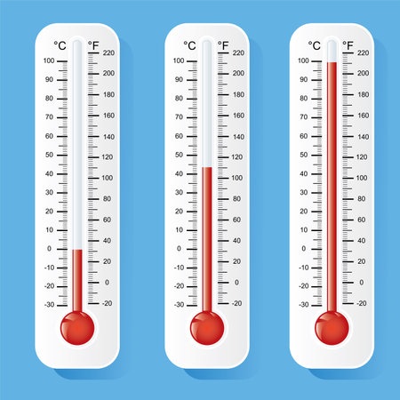 thermometer icon on blue background vector illustrationのイラスト素材