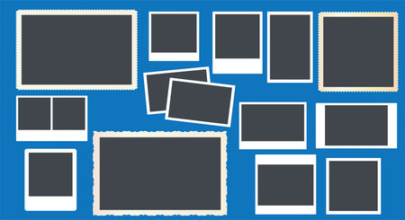 Photo frame on background vector illustration.のイラスト素材