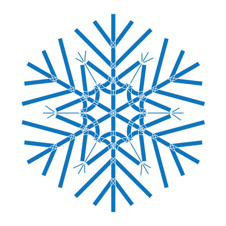 Snowflake symbol for christmas on white background vector illustrationのイラスト素材