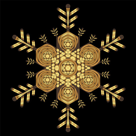 Snowflake symbol for Christmas illustration.のイラスト素材