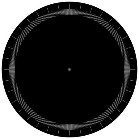 blank protractor - Actual Size Graduation isolated on background vector ilustrationのイラスト素材