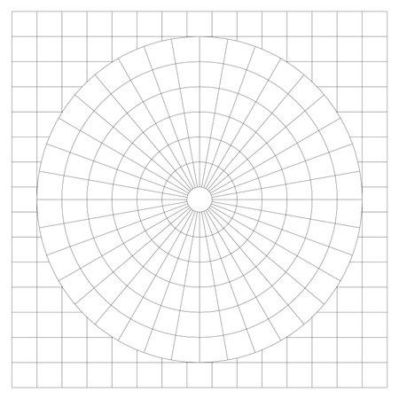 Blank protractor in a line illustration- Actual Size Graduation isolated on white, vector illustrationのイラスト素材