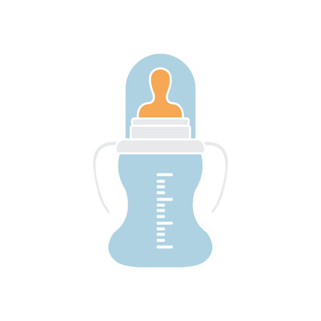 Feeding Bottle or Baby bottle for infants and young children vector illustrationのイラスト素材