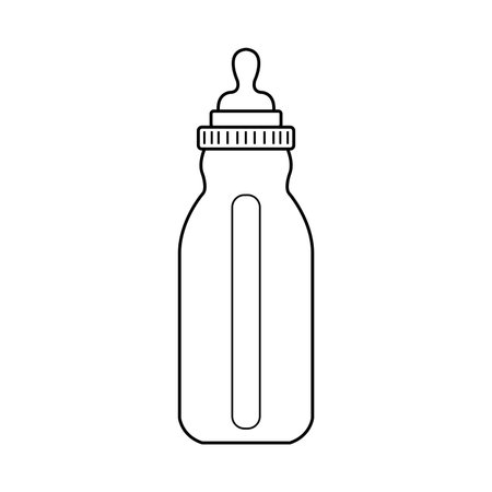 Feeding Bottle or Baby bottle for infants and young children vector illustrationのイラスト素材
