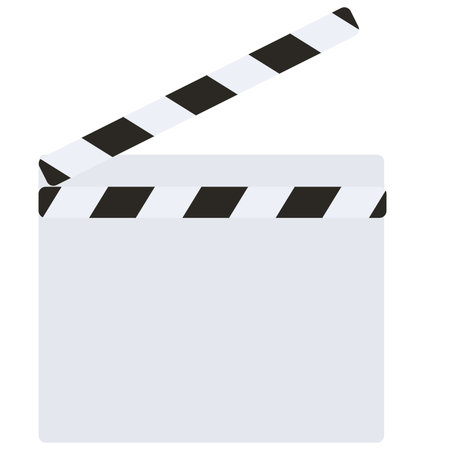 blank of director clapboard movie clapboard  or  isolated on transparent background vector illustrationのイラスト素材