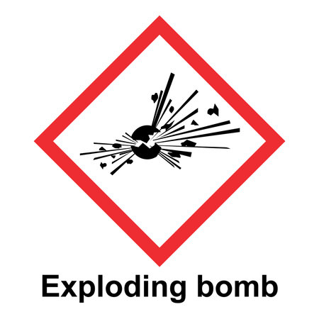 The Globally Harmonized System of Classification and Labeling of Chemicals vector on white...