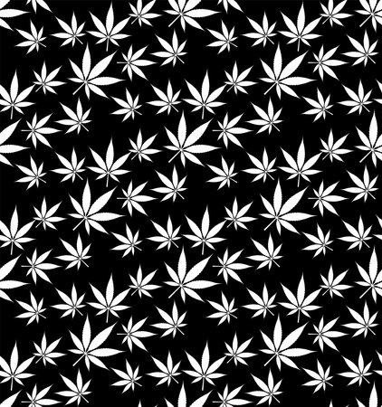 Seamless marijuana cannabis pattern vector image    illustrationのイラスト素材