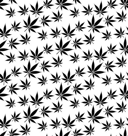 Seamless marijuana cannabis pattern vector image    illustrationのイラスト素材