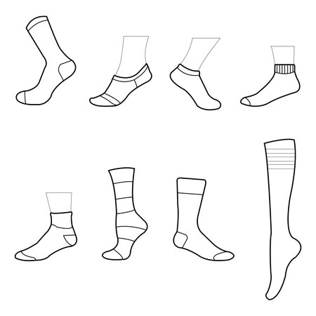 sock clipart sock drawing sock icon symbol isolated on white background vector illustrationのイラスト素材