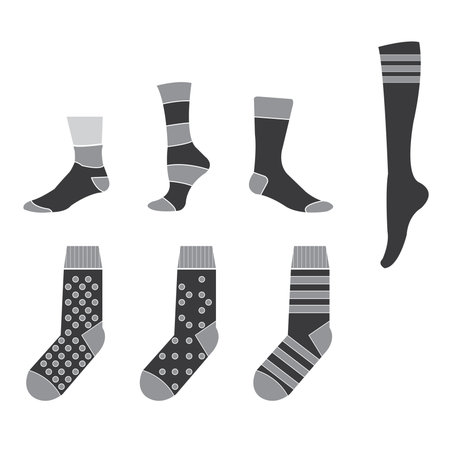 sock clipart sock drawing sock icon symbol isolated on white background vector illustrationのイラスト素材