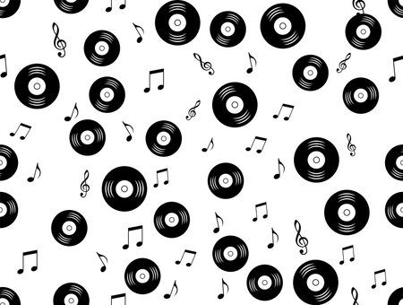 seamless musical symbols and marks seamless background with musical notes,  Seamless pattern with music notes  vectorのイラスト素材