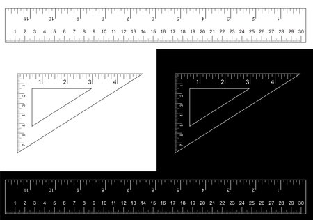 Triangle Ruler Square Set. Plastic School Drafting Drawing Right Angle Triangle Ruler. plastic triangular ruler  right angle  isosceles triangleのイラスト素材