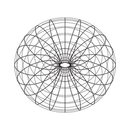 Torus Topology Circle Geometry Mathematics on white background.のイラスト素材