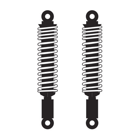 Metal coil  springs . Spiral Flexible Wire. Metal Spiral. coil spring isolated on white background vectorのイラスト素材