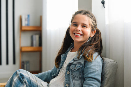 Portrait of child in classroom at school
